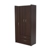 Inval Armoire/Wardrobe 36.6 in W x 17.5 in D x 71.2 in H in Espresso AM-B223